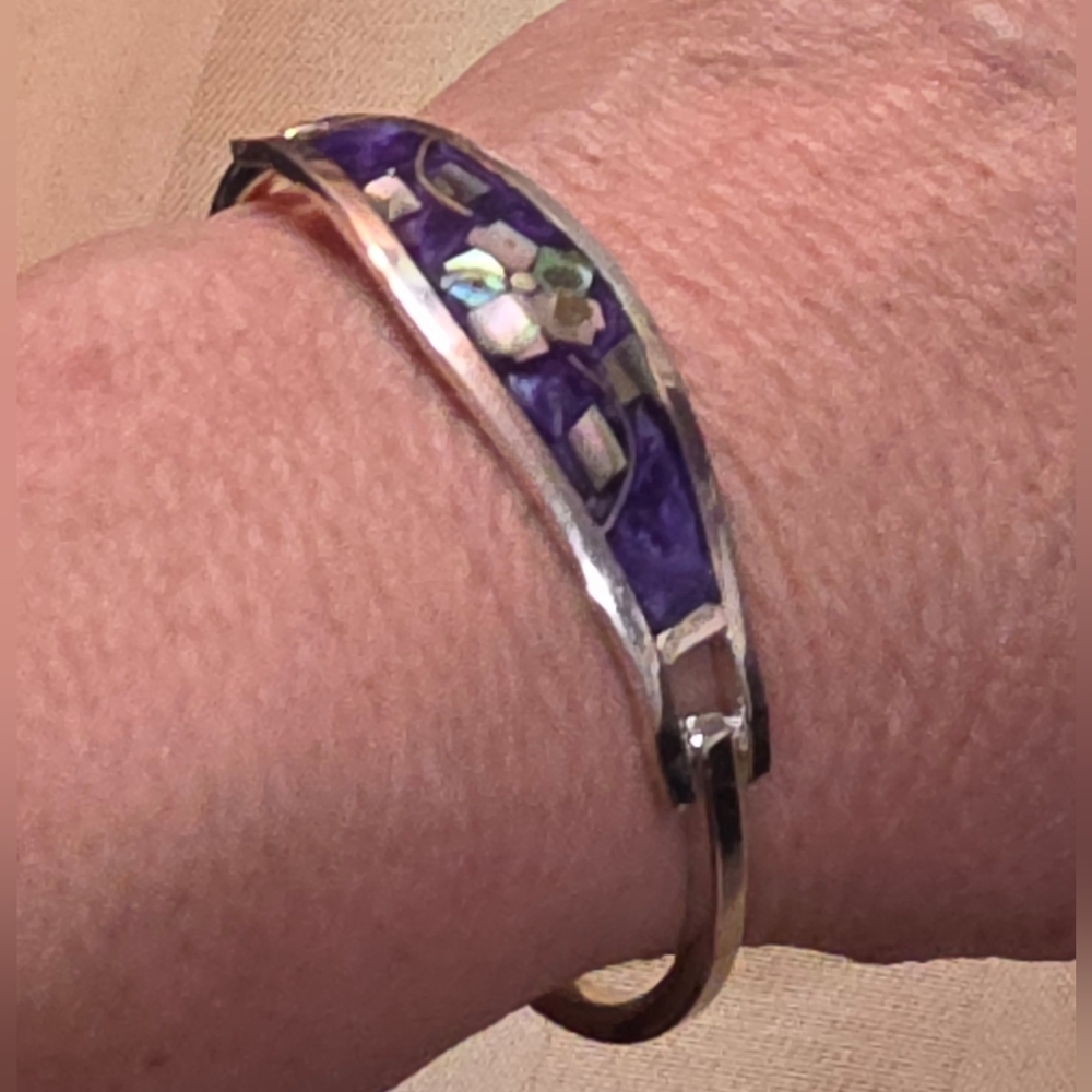 STERLING SILVER 925 VINTAGE NATIVE AMERICAN  Navajo BRACELET 14.74 Gr 7in